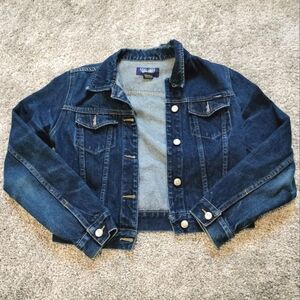 Vintage Y2K Angels Blue Jean Button Up Jacket Sz M